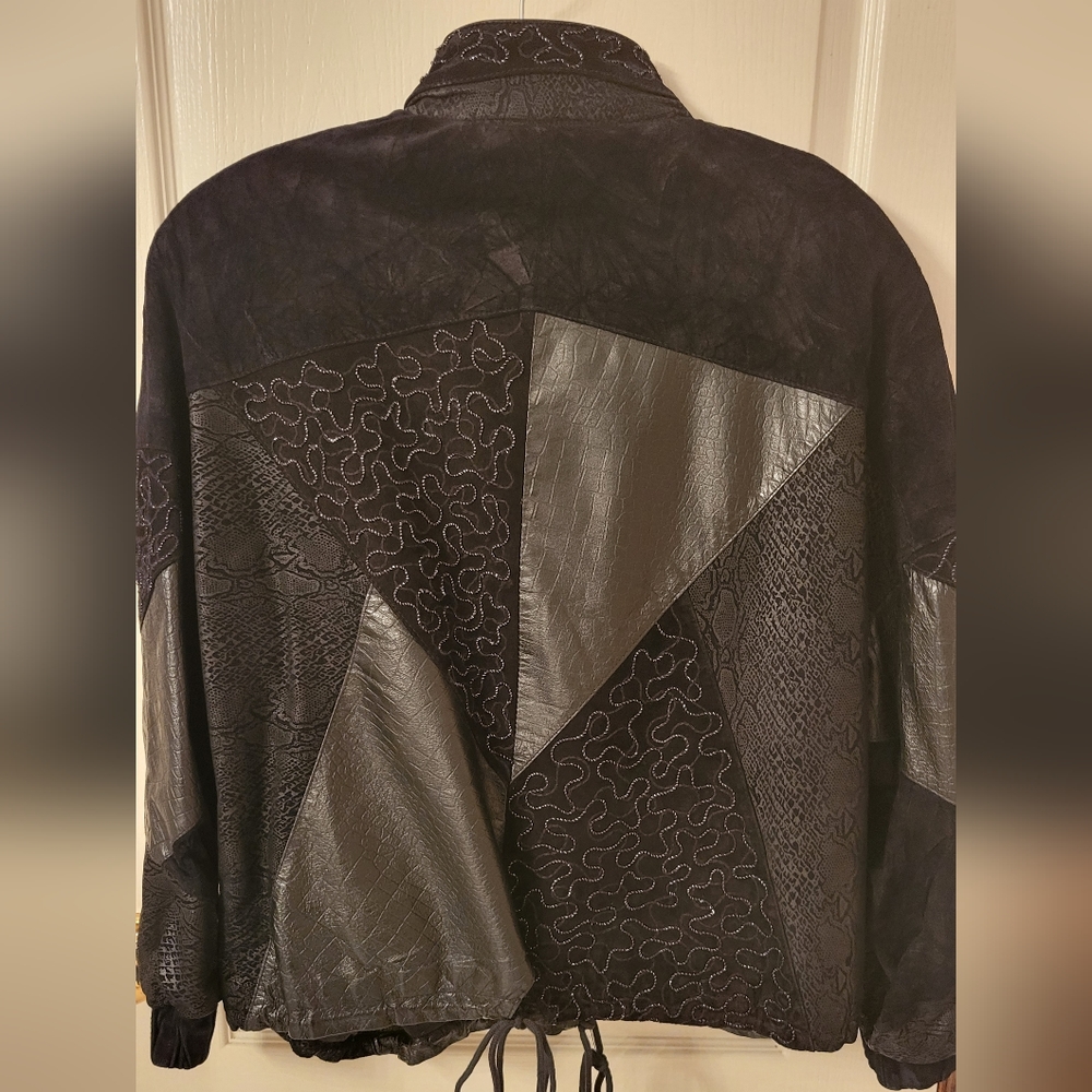 Leather patchwork jacket - Picture 6 of 7